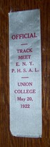1922 Vintage Union College Silk Track Meet Ribbon Eny Phsal - £7.78 GBP
