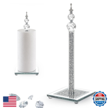 Crystal Paper Towel Holder, Bling Silver Decorative Stand for Kitchen Bath - $49.71