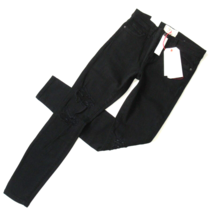 NWT Current/Elliott Stiletto in Jet Black Destroy Stretch Skinny Jeans 27 - £32.62 GBP
