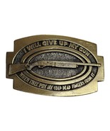 Great American Buckle Co Chicago &quot;I Will Give Up My Gun&quot; Vintage Belt Bu... - £16.80 GBP