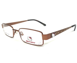 Hello Kitty Kids Eyeglasses Frames HK 216-2 Brown Rectangular Full Rim 46-17-120 - £40.72 GBP
