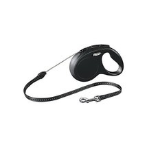 flexi New Classic Cord Black Retractable Dog LeadSmall 12kg - 5m (16ft)  - $25.00