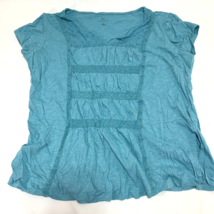 Hannah Woman&#39;s Shirt Size Large Teal Blue Summer - £9.14 GBP