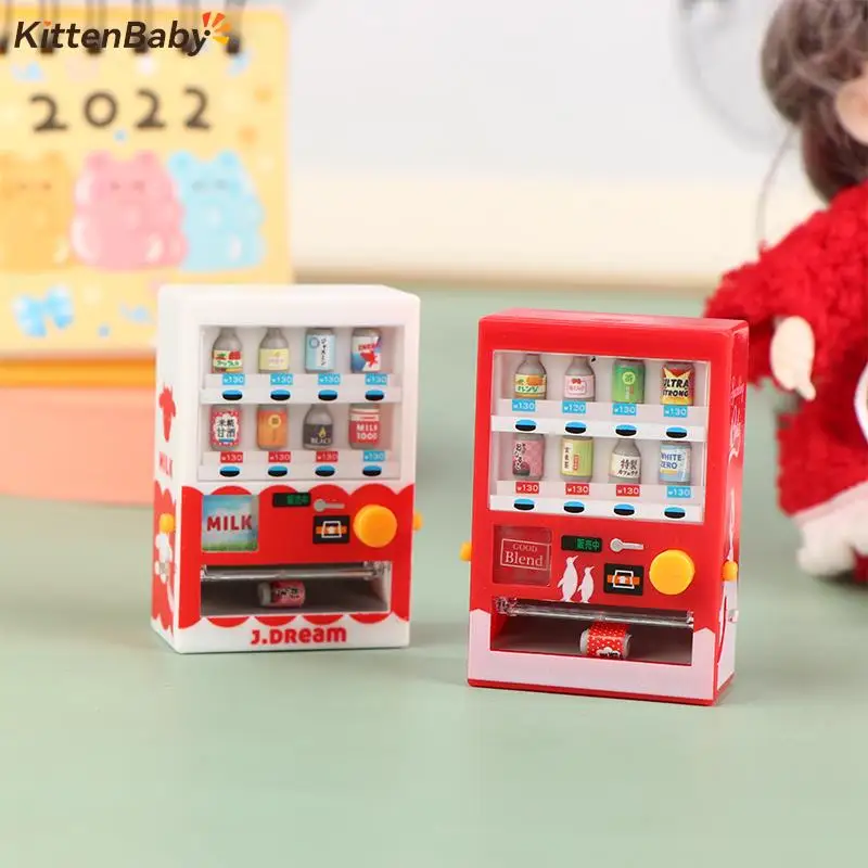 1PC Dollhouse Miniature Toys Mini Beverage Vending Machine Mini Drink Vending - £6.50 GBP