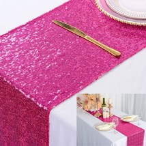 Sequin Table Runner 12X108 2Pack Hot Pink Sequin Table Runner Party Table Runner - £22.30 GBP