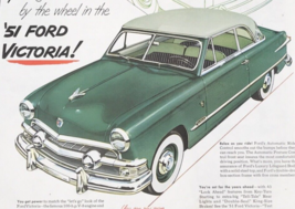 1951 Ford Green Victoria V8 Print Ad 10&quot; x 13.5&quot; - £10.93 GBP