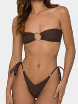 Beach Fashion Women&#39;s Chic Bikini Bandeau Ring Strappy Split Swimsuit |Gulf Coas - £15.01 GBP