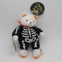 Hallmark Halloween Bear in Skeleton costume 7.5&quot; Beanbag Plush *CLEAN - ... - £12.62 GBP