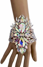 4.3/8” Wide Aurora Borealis Rhinestone Statement Party Drag Queen Bracelet - $24.37