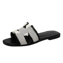 Helena|5120 Wo’s Boutique Breathable Linen Upper Fashion Flat Mules Slid... - $804.75 MXN