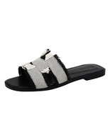 Helena|5120 Wo’s Boutique Breathable Linen Upper Fashion Flat Mules Slid... - $816.34 MXN