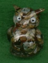 UNIQUE OWL WITH ROCK CHIPS - £6.71 GBP