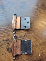 Pair of (2) Vintage/Mid-Century Cabinet Door Hinges - Copper Finish - Sa... - $1.97