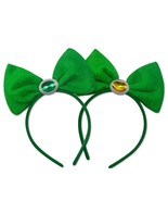 2 Pack St Patrick&#39;s Day Green Bow Headband Green Bowknot Head Boppers Ti... - £15.64 GBP