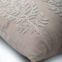 Beaded Indian Paisley 16x16 Cotton Linen Beige Cushion Covers, Linen &amp; Paisleys - £36.01 GBP+