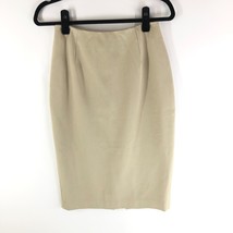 Theory Womens Pencil Skirt Stretch Slit Office Career Beige 6 - £11.39 GBP