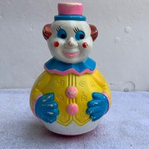 Vintage Roly Poly Clown Musical Toy Made in Hong Kong From 1980s - $14.85