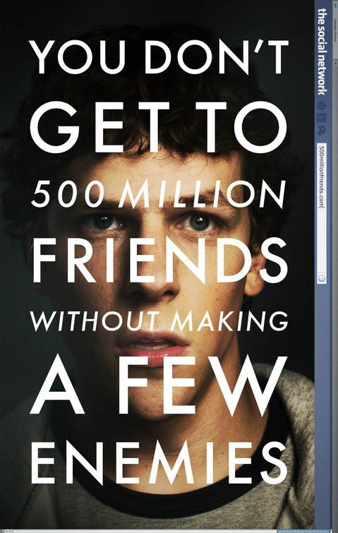 THE SOCIAL NETWORK  11 X 17  ORIGINAL MINI MOVIE POSTER  NM COND.   **ON... - $4.00