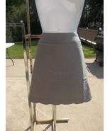 NWT COUNTERPARTS GRAY PINSTRIPE SCALLOPED HEM SKORTS 8 - $14.99