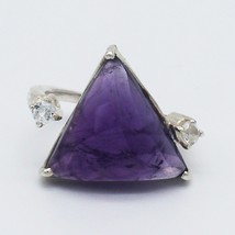 925 Argent Sterling Naturel Améthyste Violet Bague Handmade Bijoux Cadeau Femme - £43.96 GBP