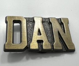 Vintage Dan Name Belt Buckle Bronze Brass Metal Lettering MBOI ROYP Cols... - £20.31 GBP