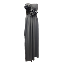 Bill Levkoff Womens Gown Dress Gray Draped Maxi Strapless Zipper Formal 10 New - £21.01 GBP