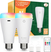 Neporal Magicpro Smart Rechargeable Light Bulbs With Remote, 9+3 Colors. - $35.97