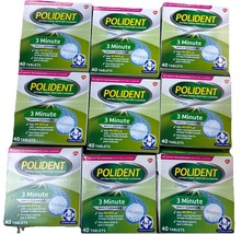 Polident 3 Minute Daily Denture Cleanser 9Boxes 360 Total Tablets Ex.03/... - $30.46