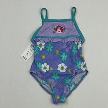 Disney Store Little Mermaid Girl&#39;s 3T One Piece Swimsuit Floral Flower NWT - $22.44