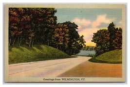 Generic Scenic Greetings Country Road Wilmington VT UNP LInen Postcard XA8 - £3.04 GBP