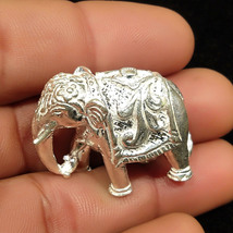 Silver Elephant Sculpture, Silver Elephant Idol, Good Luck, Home Décor - £101.74 GBP