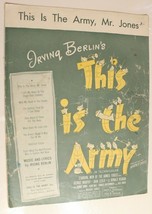 This Is The Army Mr Jones Sheet Music 1942 Irving berlin - £11.82 GBP