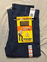 NWT WRANGLER 13MWZ Mens Pro Rodeo Cowboy Cut Fit Blue Jeans Size 29 x 36 e - £23.65 GBP