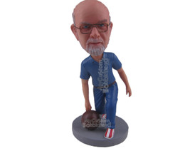Custom Bobblehead Bowling Player Throwing The Ball For A Perfect Game - Sports &amp; - £69.98 GBP