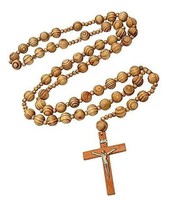 Natural Wood Chain Jesus Cross Xl 40 - £57.60 GBP