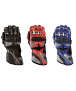 Dragon Rider GP-Pro Cowhide Leather Motorcycle Gloves Blue M or Red XL - £35.87 GBP