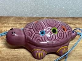 Ceramic Turtle Ocarina Flute approx 3&quot; Excellent Condition. - $13.23 CAD