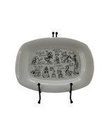 2008 Disney Mickey Mouse Sketch White Black Serving Plate LARGE - $272.74 MXN