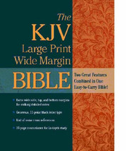 The Holy Bible: King James Version, Burgundy, Bonded Leather, Wide Margin - £97.31 GBP