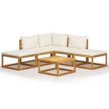  Garden Lounge Set Natural wood color Solid Acacia wood Standard - $15,547.35 MXN