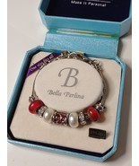 Cute Red Belle Perlina Bead Charm Bracelet - £40.06 GBP