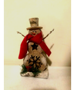 Rustic Snowman with Led - Battery Operated - $29.99