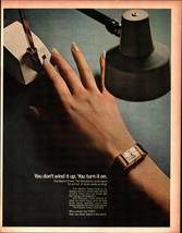1968 Timex Wristwatch Don&#39;t wind it - Just turn it on - Vintage Print Ad c8 - £19.20 GBP