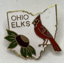 Ohio State Cardinal Elks Lodge BPOE Benevolent Protective Order Enamel Hat Pin - £6.30 GBP
