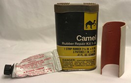 Vintage Original CAMEL Rubber Repair Kit No. 1-A Cardboard & Tin Ad w/Contents - $12.95