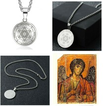 Saint Michael Archangel Pendant Byzantine Empire Judah Silver Stainless 316 L - £15.16 GBP