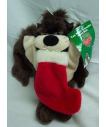 WB Store Looney Tunes TAZ TASMANIAN DEVIL W/ STOCKING 8&quot; Bean Bag Toy NE... - $376.19 MXN