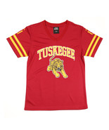 WOMEN&#39;S TUSKEGEE UNIVERSITY FOOTBALL JERSEY TEE HBCU GOLDEN TIGERS T-SHIRT - $51.74 CAD