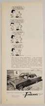 1960? Print Ad Ford Falcon 4-Door Sedan Peanuts Cartoon Charlie Brown,Snoopy - £12.59 GBP