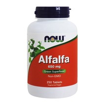 NOW Foods Alfalfa Green Superfood 10 Grain 650 mg., 250 Tablets - £7.91 GBP